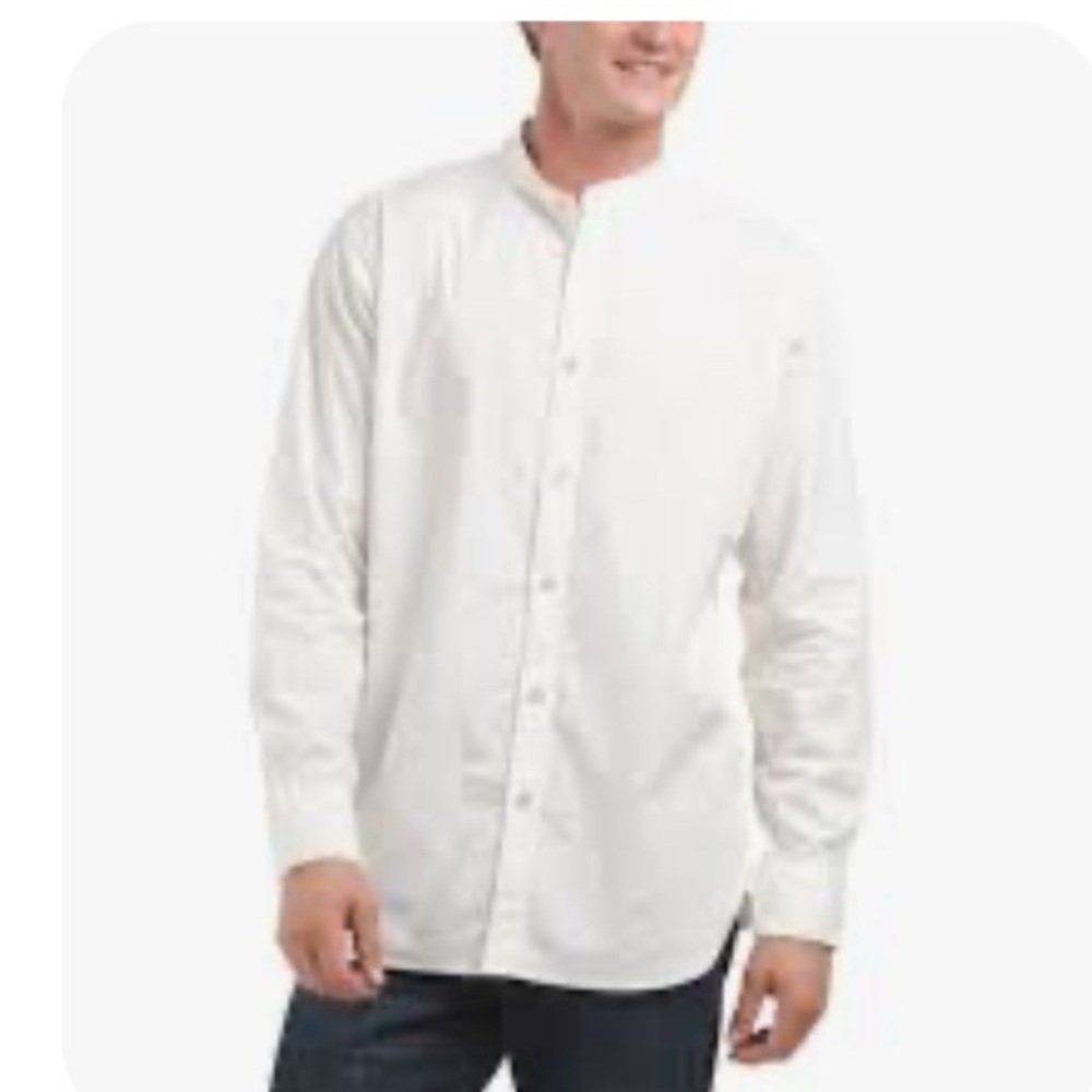 rag & bone Landon Poplin Men's‎ Marshmallow Casual Button Down Shirt XS